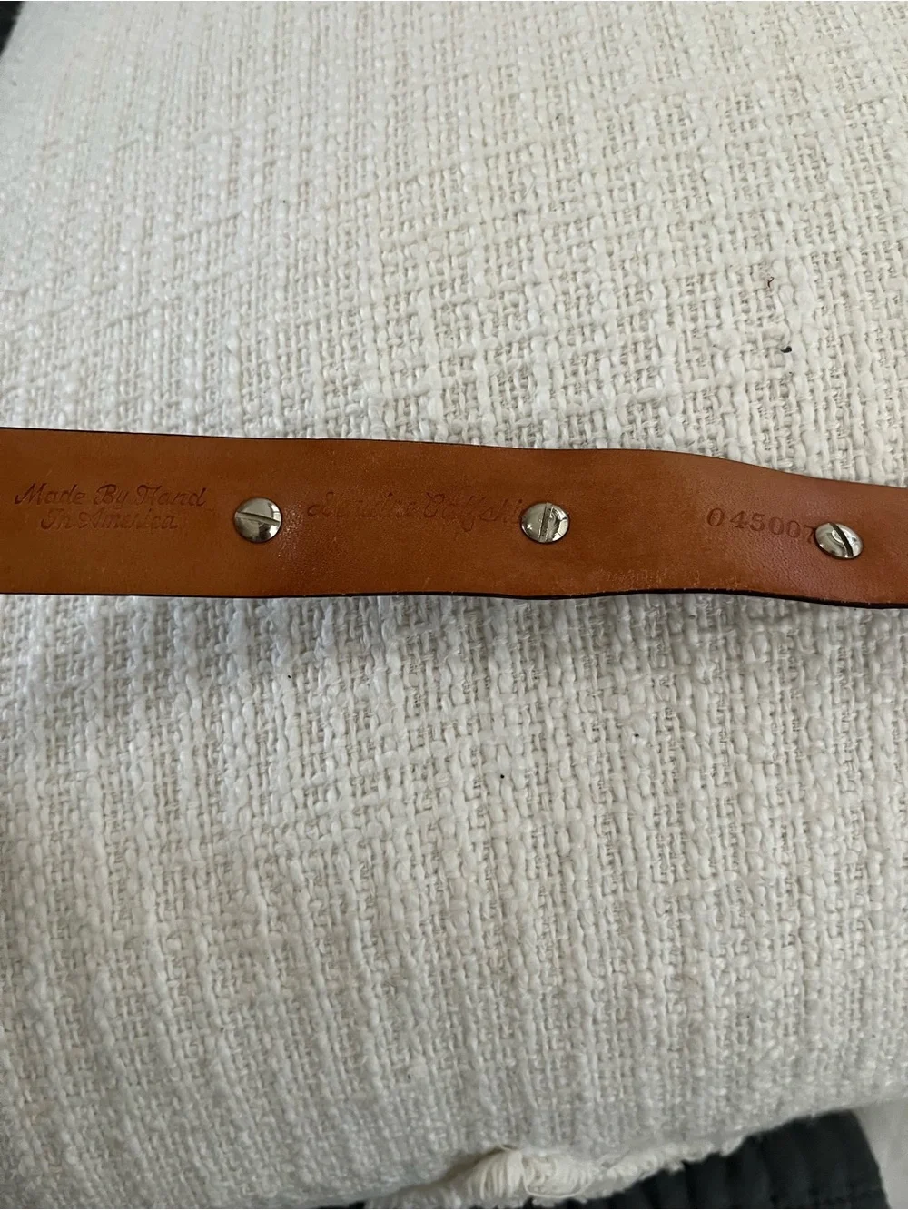 Vintage Martin Dingman Calfskin Leather Concho Belt Brown Silver Western USA